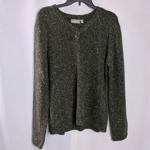Croft & Barrow Green Speckled Knit Sweater XL NWT